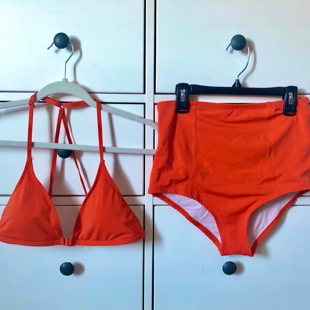Bright Orange UO bikini set